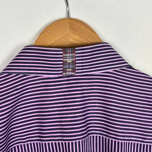 Robert Graham Men's Long Sleeve Button up Shirt 100% Cotton XL Contrasting cuff - Picture 8 of 14